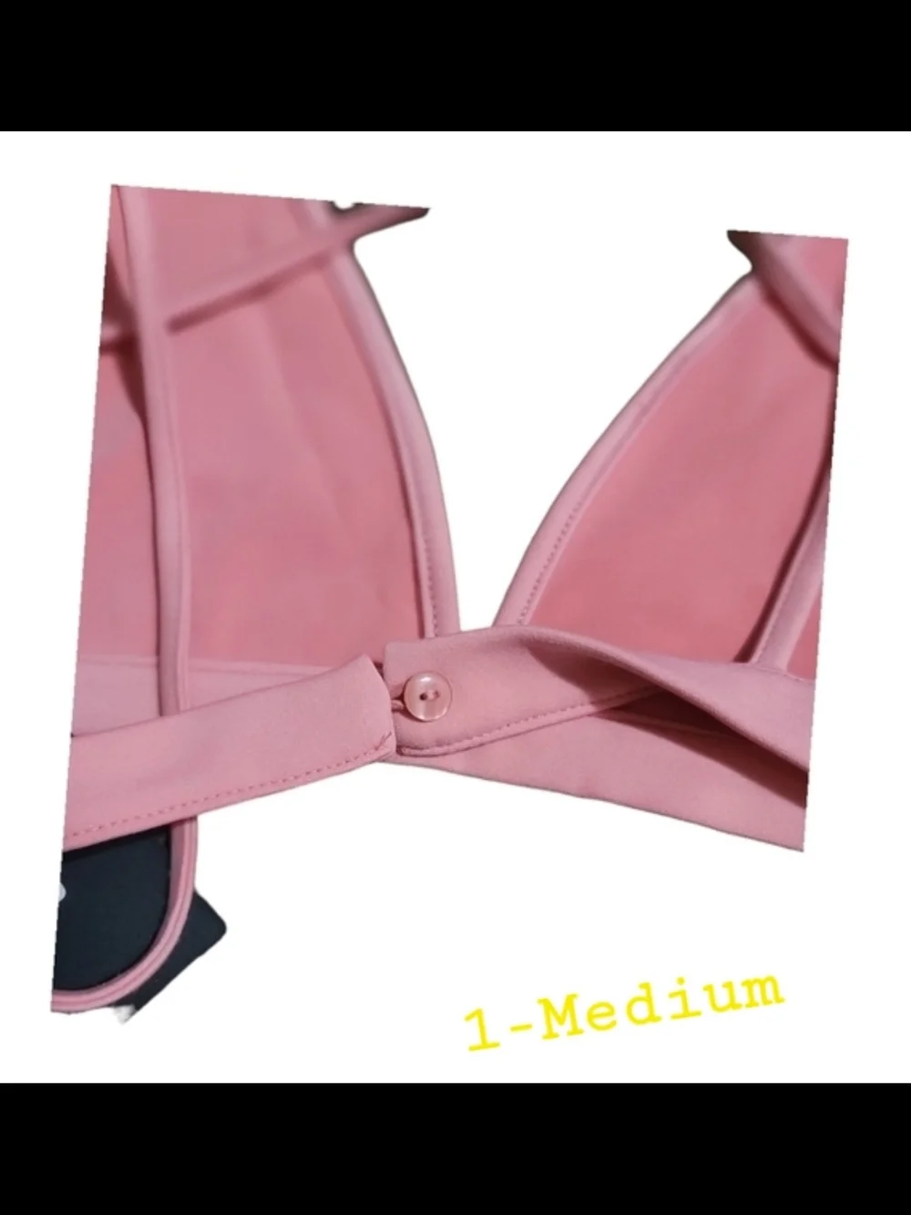 NIGHTWALKER - Medium Rose Pink Swim Top with Crisscross Back Detail